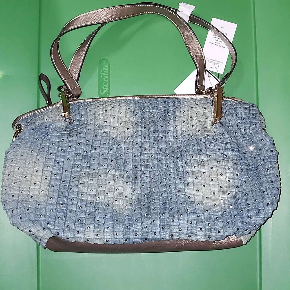 Latique Jewel Denim Purse NWT NBU - Picture 2 of 5